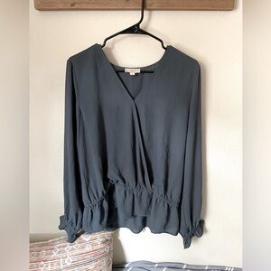 LOFT snap front blouse